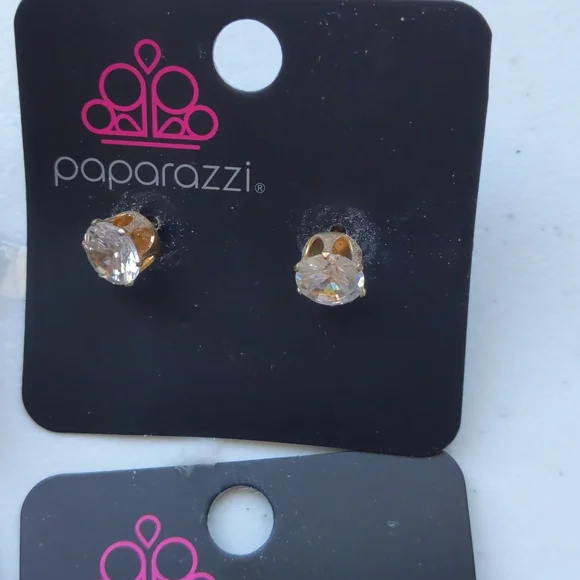 Paparazzi Jewelry Lot of 4 All Posts Diamond Style - Picture 3 of 5